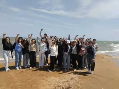 A group of students of the bio...